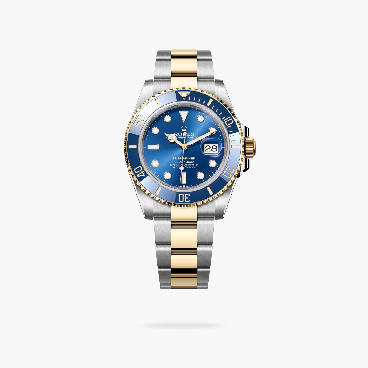 CEL-W-RL-051.png Rolex Submariner Date 41 mm Oyster Blue ceramic Bezel Bright blue Dial 126613LB - Image 1