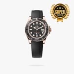 [Super Clone] Rolex Yacht Master 40 mm Oysterflex Black ceramic Bezel Intense black Dial 126655