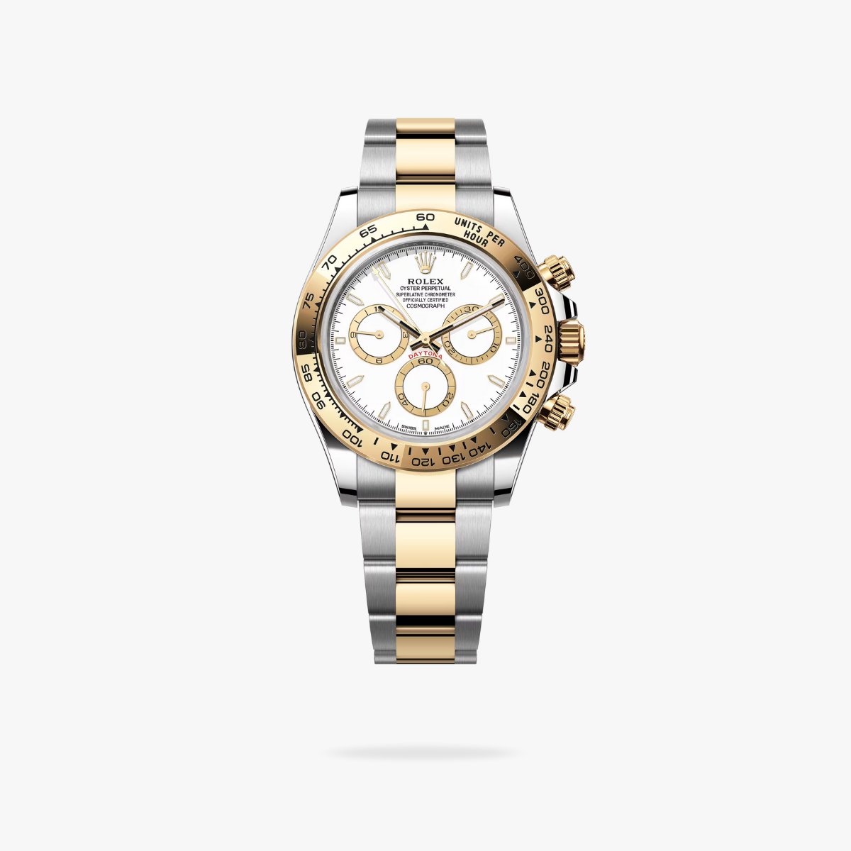 CEL-W-RL-059.png Rolex Cosmograph Daytona 40 mm Oyster Yellow Bezel White golden counter rings Dial 126503 - Image 1