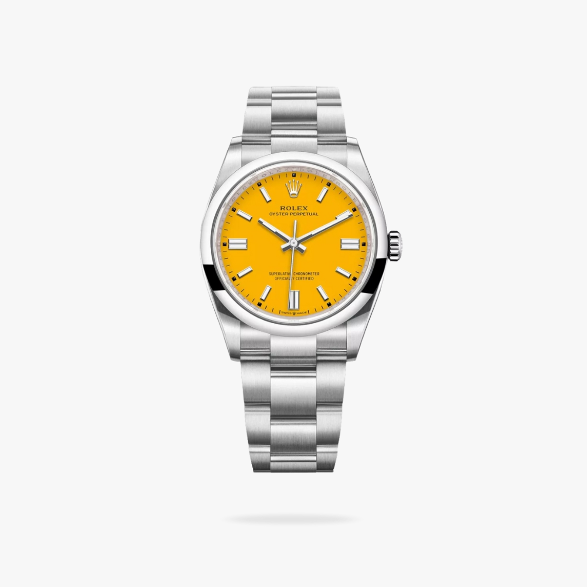 CEL-W-RL-070.png Rolex Oyster Perpetual 41 mm Oyster Trapeze Bezel Yellow Dial - Image 1