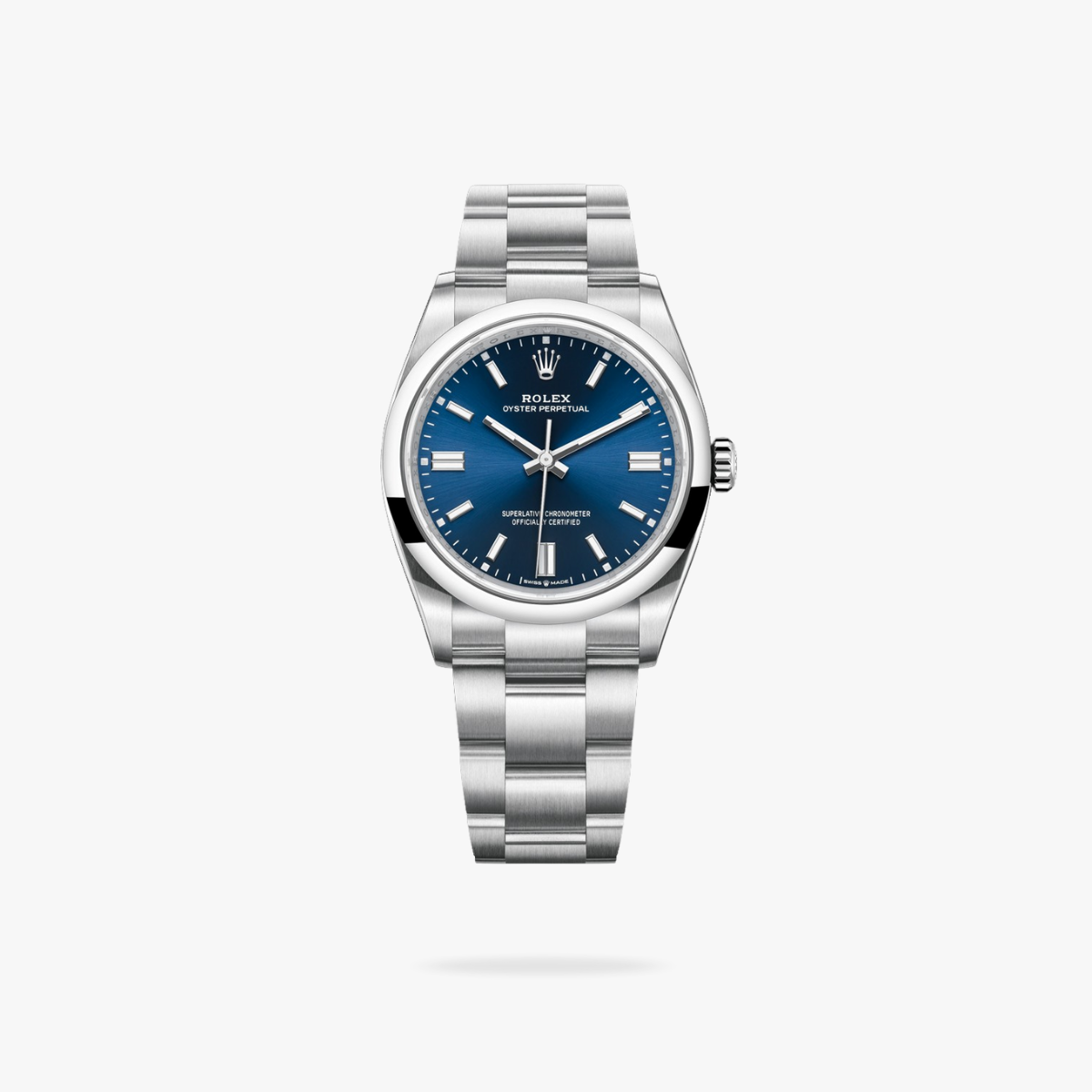 CEL-W-RL-073.png Rolex Oyster Perpetual 36 mm Oyster Trapeze Bezel Blue Dial - Image 1