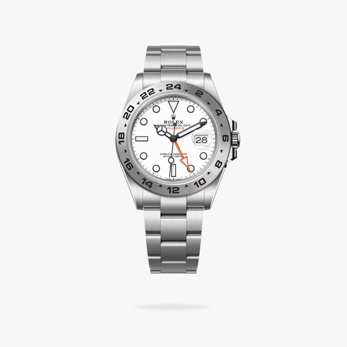 CEL-W-RL-075.png Rolex Explorer II 42 mm Oyster Silver Bezel White Dial 226570 - Image 1