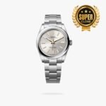 [Super Clone] Rolex Oyster Perpetual 41 mm Oyster Trapeze Bezel Silver Dial 134300