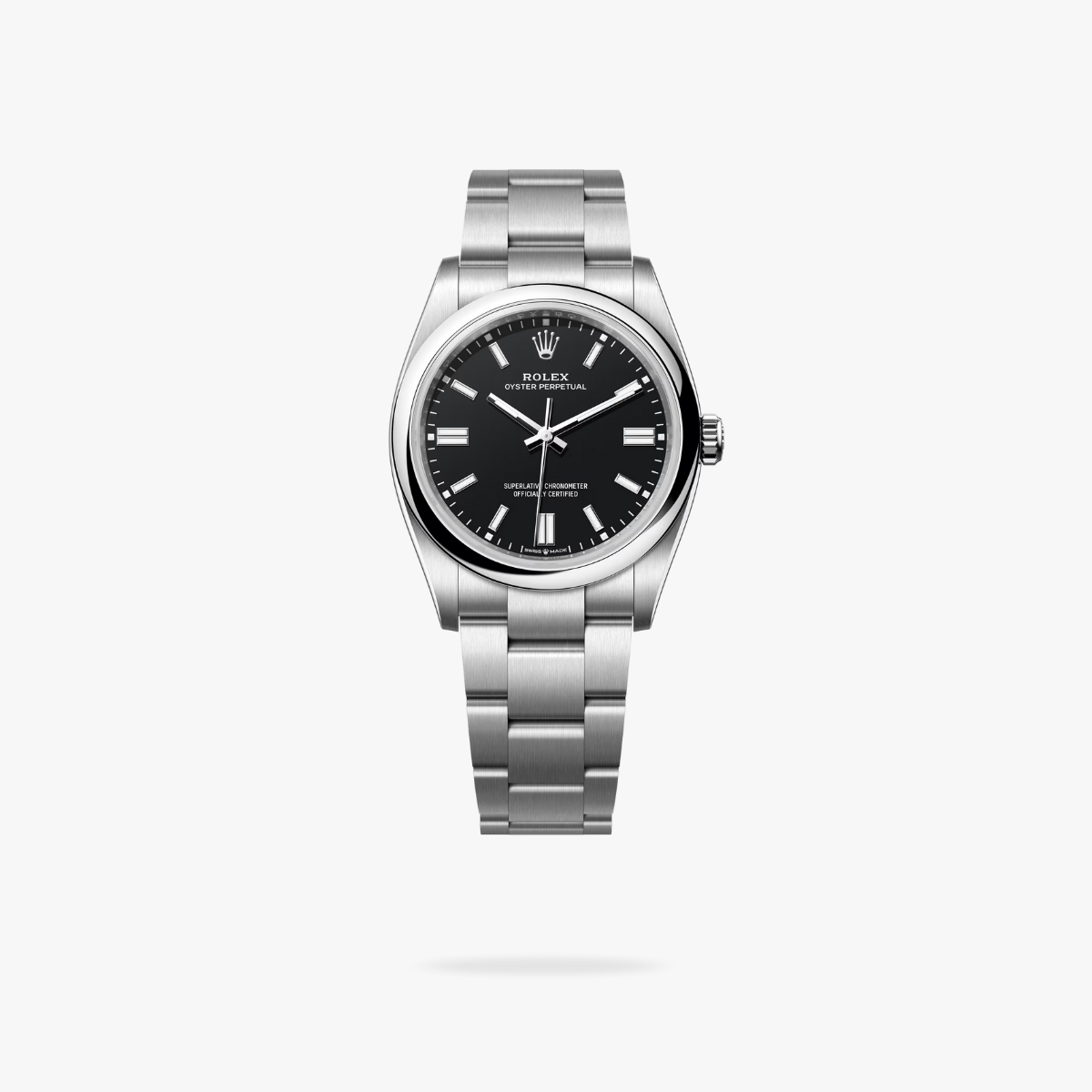 CEL-W-RL-079.png Rolex Oyster Perpetual 36 mm Oyster Trapeze Bezel Black Dial 126000 - Image 1