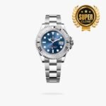 [Super Clone] Rolex Yacht Master 40 mm Oyster Silver Bezel Bright blue Dial 126622