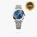 [Super Clone] Rolex Datejust 41 mm Jubilee Smooth Bezel Bright blue Dial 126300