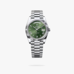 Rolex Daydate 40 mm President Fluted Bezel Olive green Dial 228236