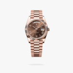 Rolex Daydate 40 mm President Fluted Bezel Chocolate Dial 228235