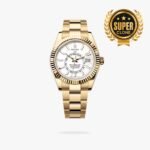 [Super Clone] Rolex Sky Dweller 42 mm Oyster Fluted Bezel Intense white Dial 336938