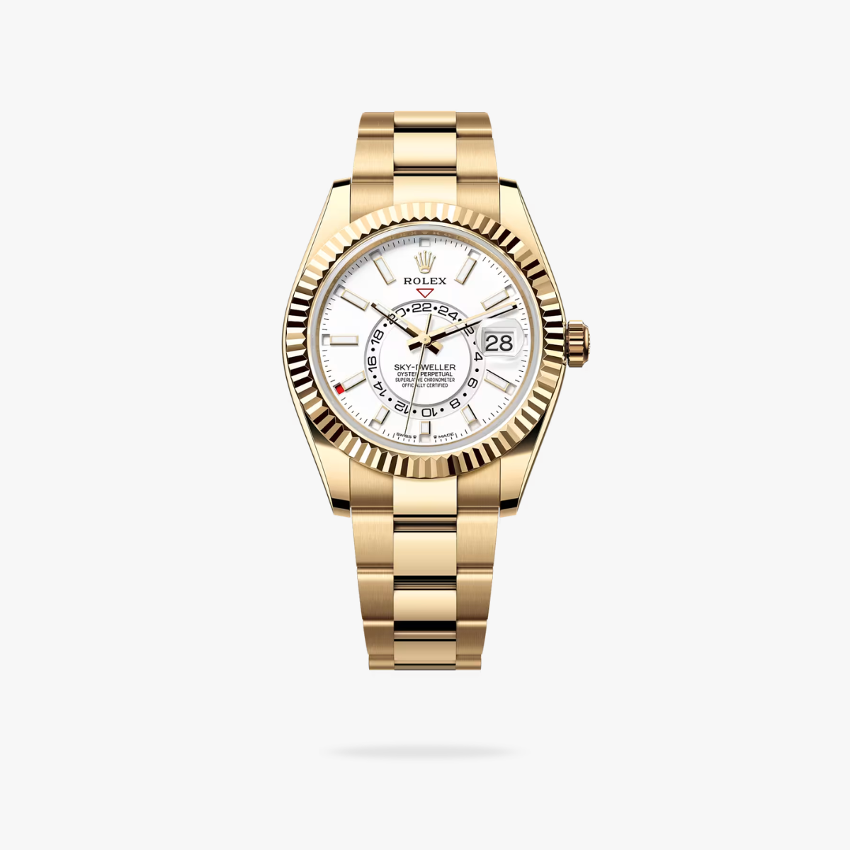 CEL-W-RL-126.png Rolex Sky Dweller 42 mm Oyster Fluted Bezel Intense white Dial 336938 - Image 1