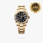[Super Clone] Rolex Sky Dweller 42 mm Oyster Fluted Bezel Bright black Dial 336938