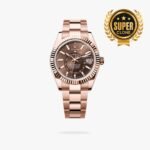 [Super Clone] Rolex Sky Dweller 42 mm Oyster Fluted Bezel Chocolate Dial 336935
