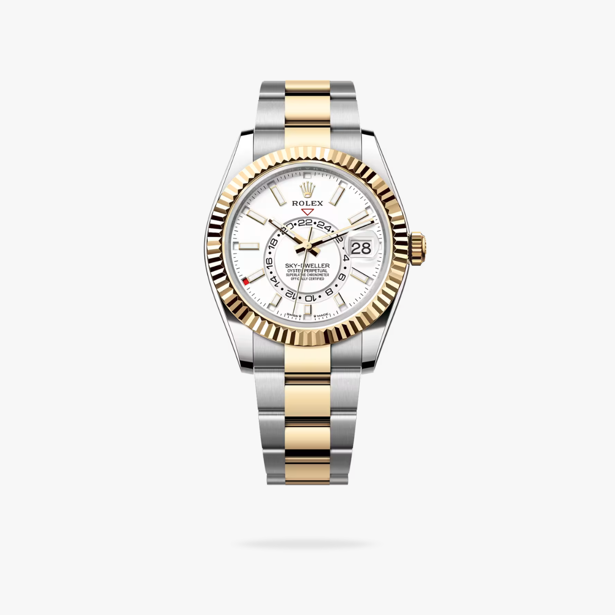 CEL-W-RL-132.png Rolex Sky Dweller 42 mm Oyster Fluted Bezel Intense white Dial 336933 - Image 1
