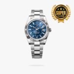 [Super Clone] Rolex Sky Dweller 42 mm Oyster Fluted Bezel Bright blue Dial 336934