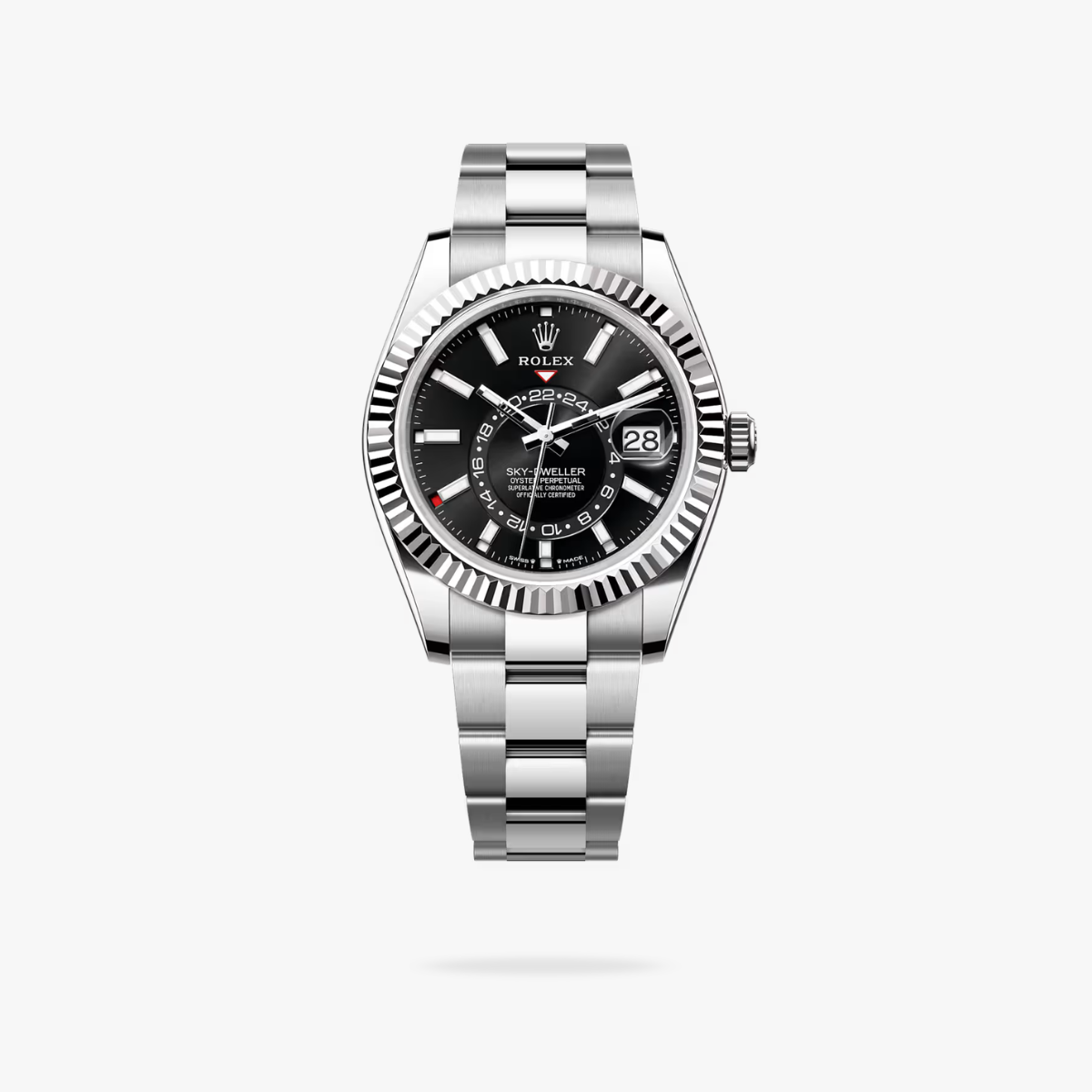 CEL-W-RL-136.png Rolex Sky Dweller 42 mm Oyster Fluted Bezel Bright black Dial 336934 - Image 1