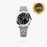 [Super Clone] Rolex Datejust 41 mm Jubilee Smooth Bezel Bright black Dial 126300