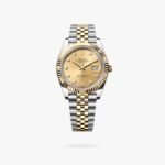 Rolex Datejust 41 mm Jubilee Fluted Bezel Champagne colour set with diamonds Dial 126333