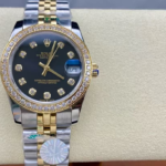 Rolex Datejust 36mm Black with diamonds Dial